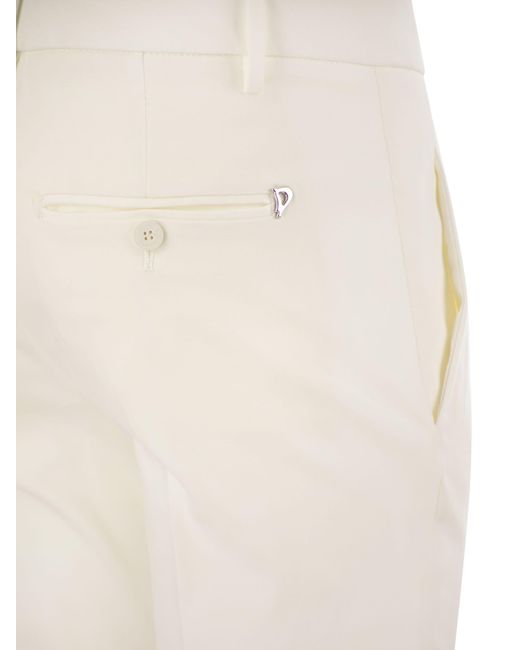 Dondup White Straight Fit Slim Pants