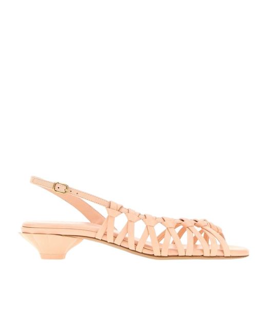 Chloé Pink Chloé Estra Strap Detailed Sandals