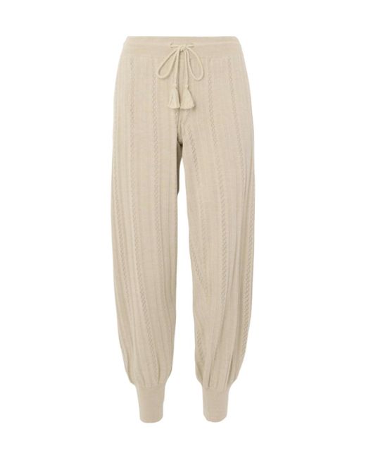 Valentino Natural Knitted Casual Pants