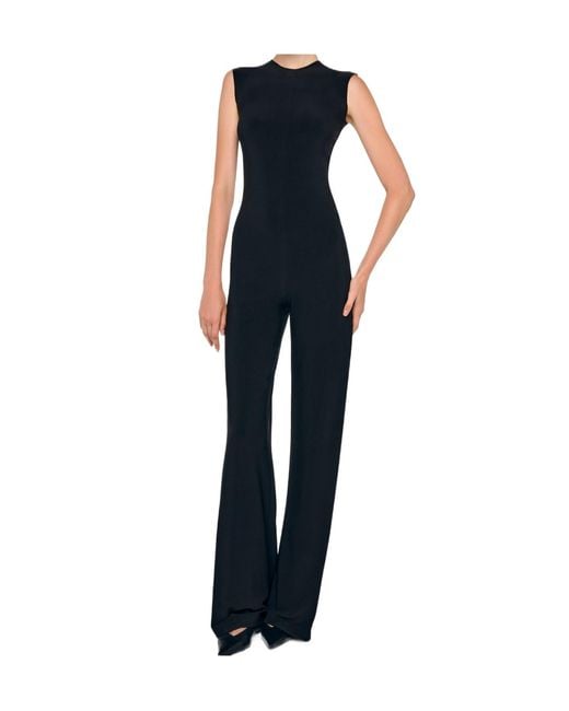 Norma Kamali Blue Sleeveless Jumpsuit