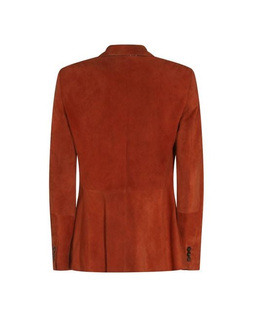 Brunello Cucinelli Brown Single-Breasted Blazer