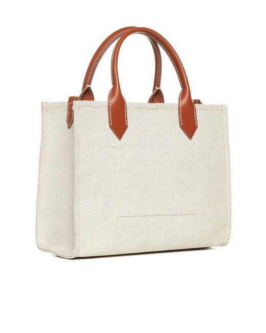 Balmain White B Army Small Tote Bag