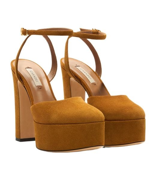 Casadei White Patty Platform Renna Sandal