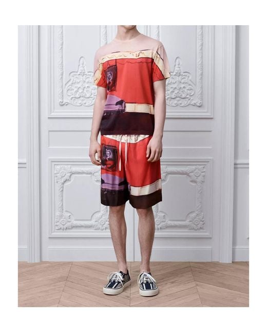 Dior Red Iviera Swim Shorts for men