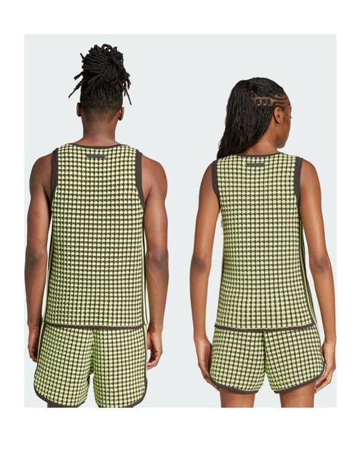 Adidas by Wales Bonner Green X Wales Bonner Crochet-Knit Tank Top for men