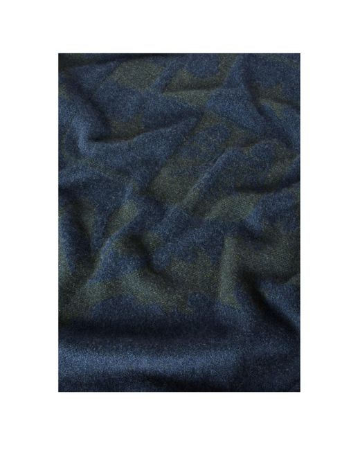 Loro Piana Blue Fringed Blanket for men
