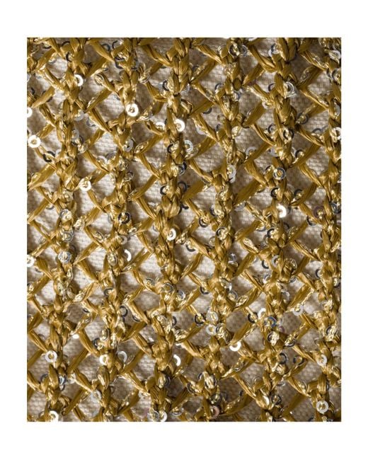 Miu Miu Natural Ivy Sequin Mesh Bag