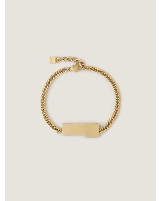 Givenchy Metallic Logo Engraved Tape Bracelet