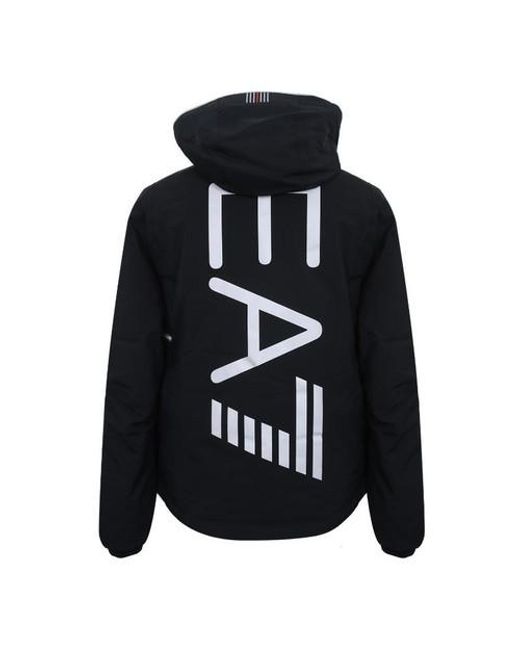 EA7 Black Logo Details Casual Jacket for men