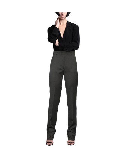 Sportmax Gray Casual Wool Trousers
