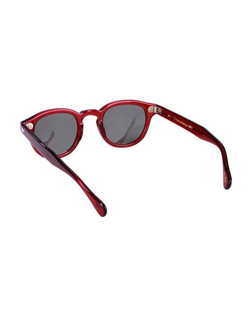Moscot Red Lemtosh Oval Frame Sunglasses