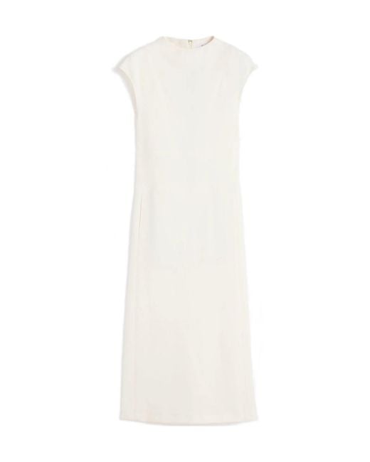 Max Mara White Scuba Jersey Mini Dress