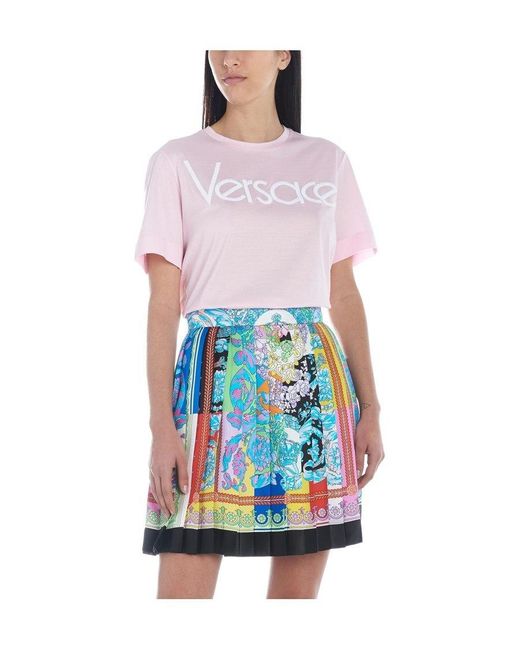 Versace Pink Logo Printed T-Shirt