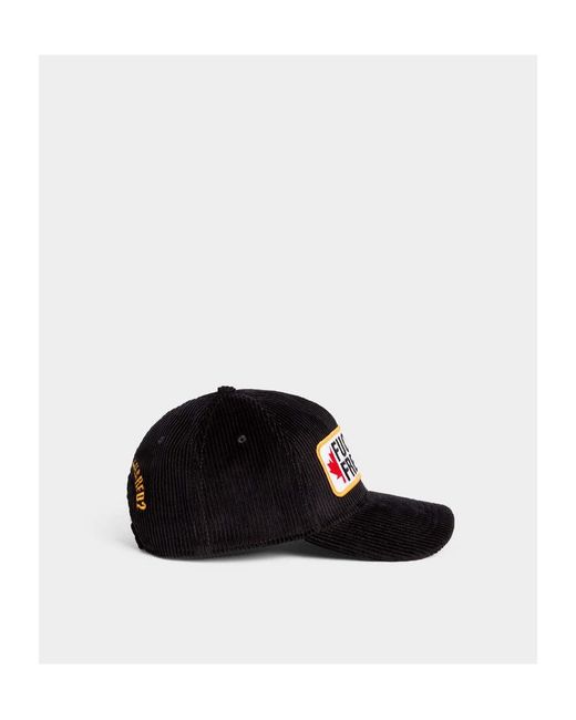 DSquared² Black Souvenir From Canada Baseball Cap for men