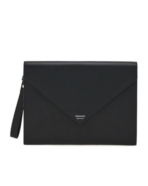 Ferragamo Black Document Holder for men