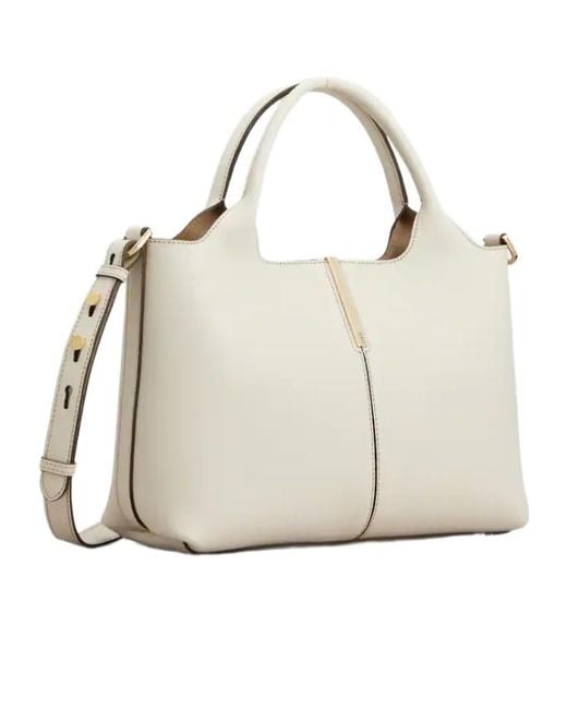 Tod's Natural Logo Detailed Top Handle Bag