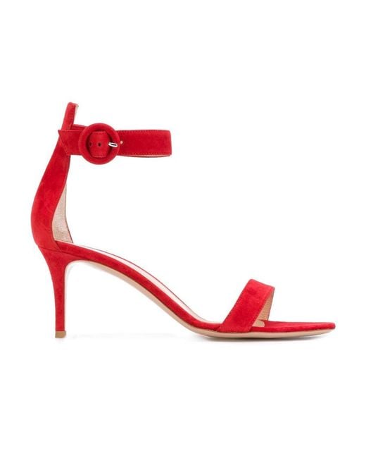 Gianvito Rossi Red Portofino 85 High-Heeled Sandals