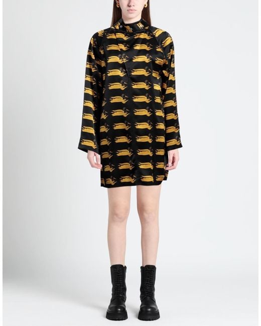 Burberry Black Satin Shirt Dress