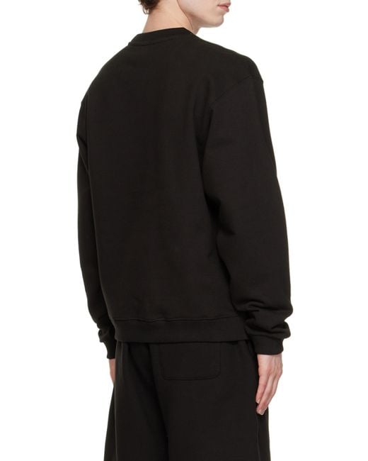 KENZO Red Logo Patch Ribbed Crewneck Sweatshirt for men