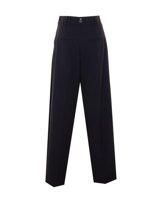 Patrizia Pepe Blue Pleat Palazzo Pants