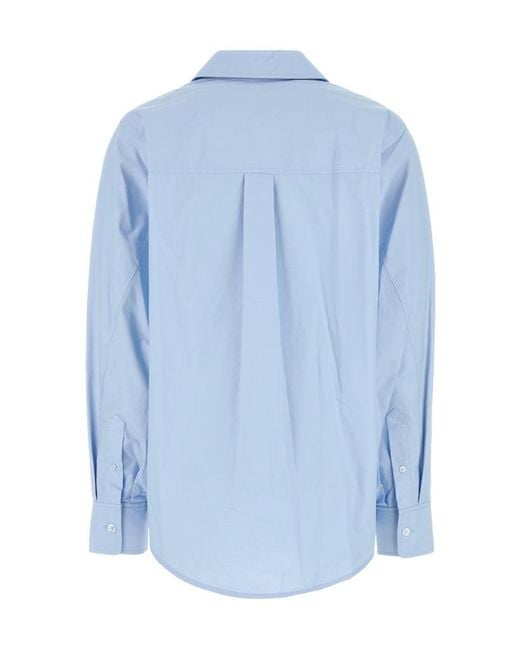 Alexander Wang Blue Long-Sleeved Oversized Shirt