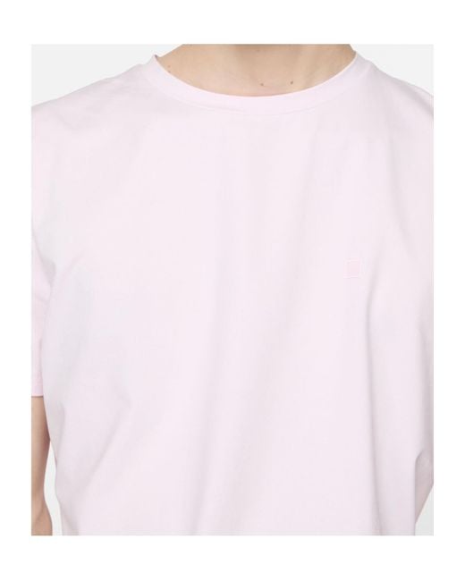Acne Pink Regular Fit T-Shirt for men