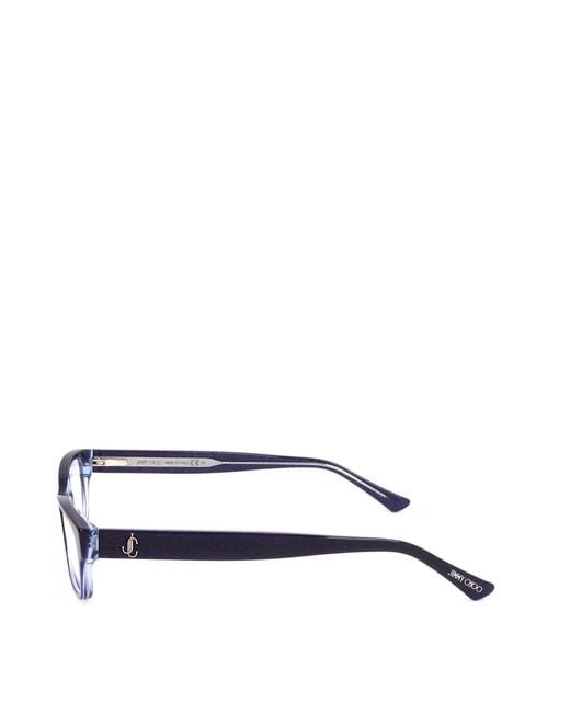 Jimmy Choo White Eyewear Rectangular Frame Glasses