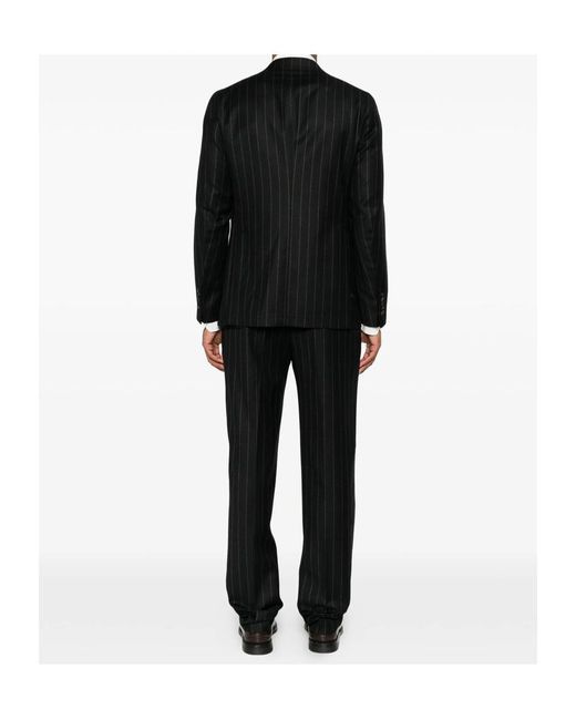Tagliatore Black Long-Sleeved Suit for men