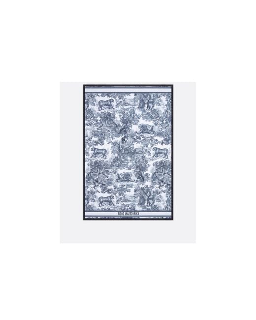 Dior Blue Iviera Toile De Jouy Sauvage Beach Towel