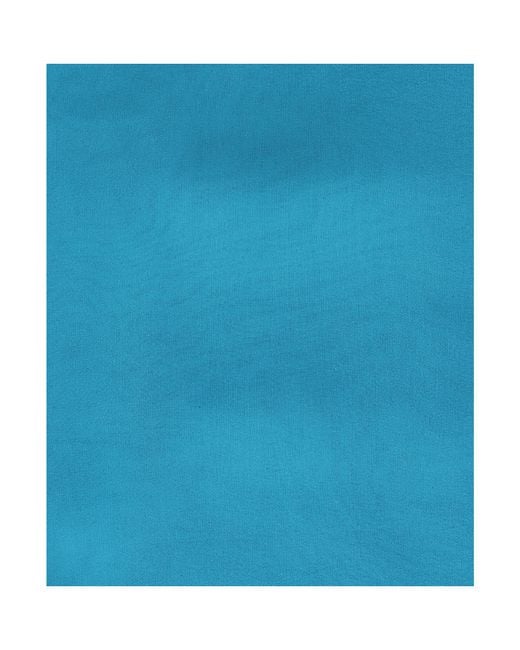 Alberta Ferretti Blue Silk Scarf