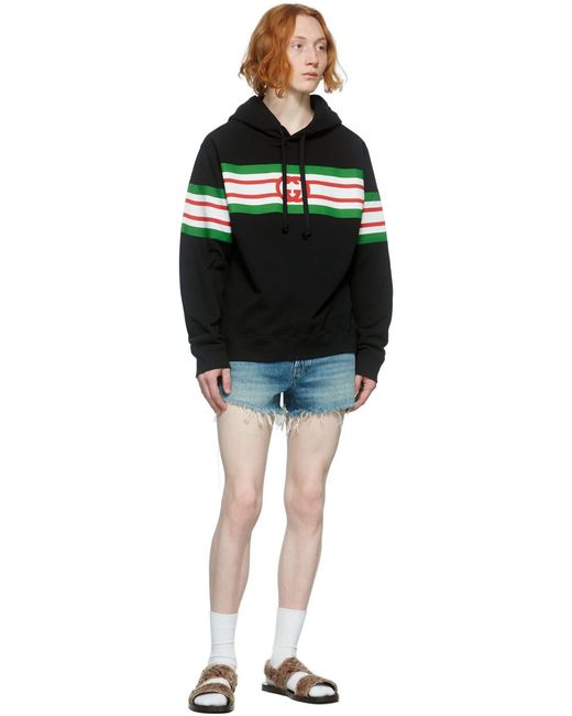 Gucci Green Interlocking G Print Hooded Sweatshirt for men