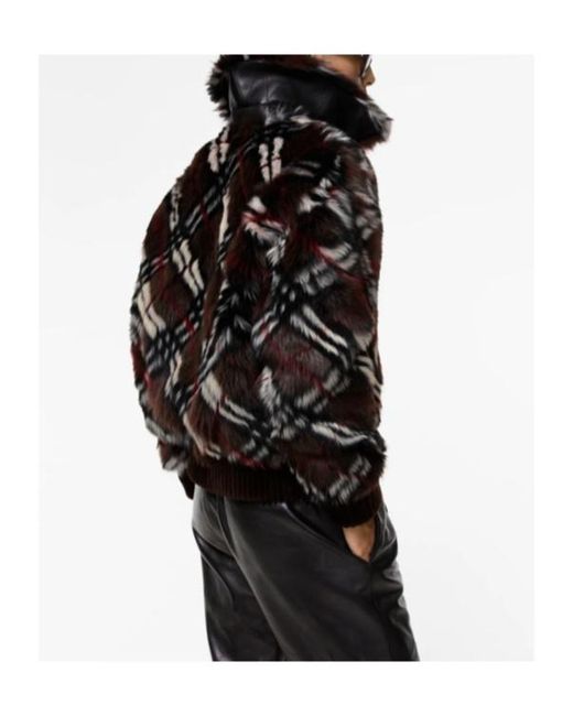 Burberry Black Check Shearling Lisvane Jacket