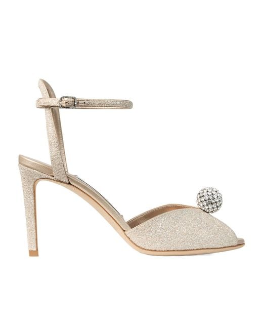 Jimmy Choo White Sacora 85 Sandals