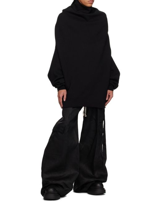 Rick Owens Black Long Sleeve Sweatshirt for men