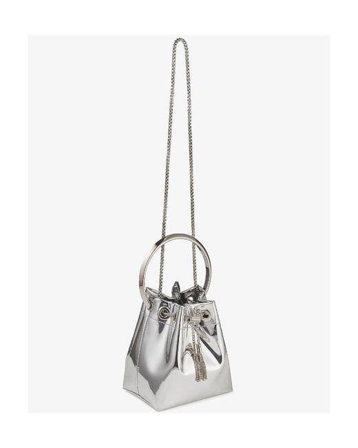 Jimmy Choo White Bon Bon Series Mini Shoulder Bags
