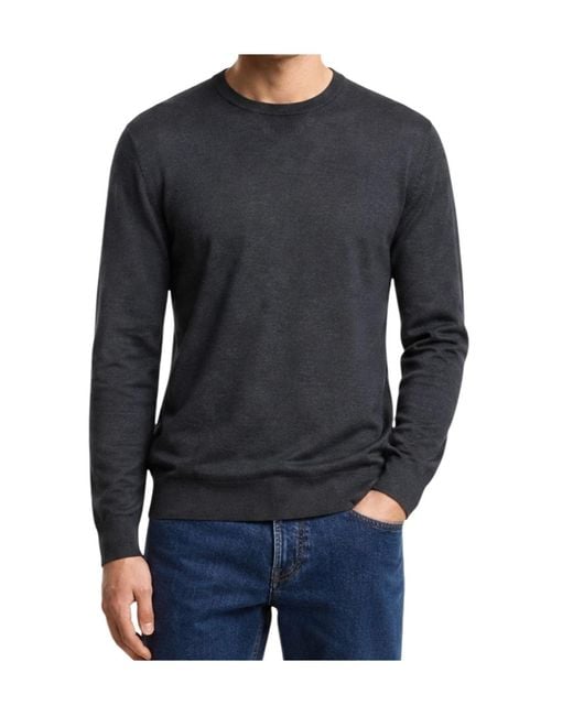 ARMANI EXCHANGE Black Long-Sleeve Crew-Neck Sweater for men