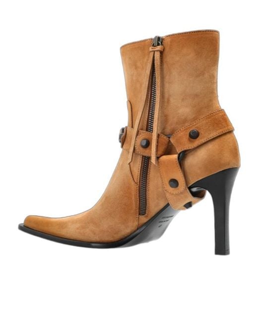 Balenciaga Brown Heeled Ankle Boots