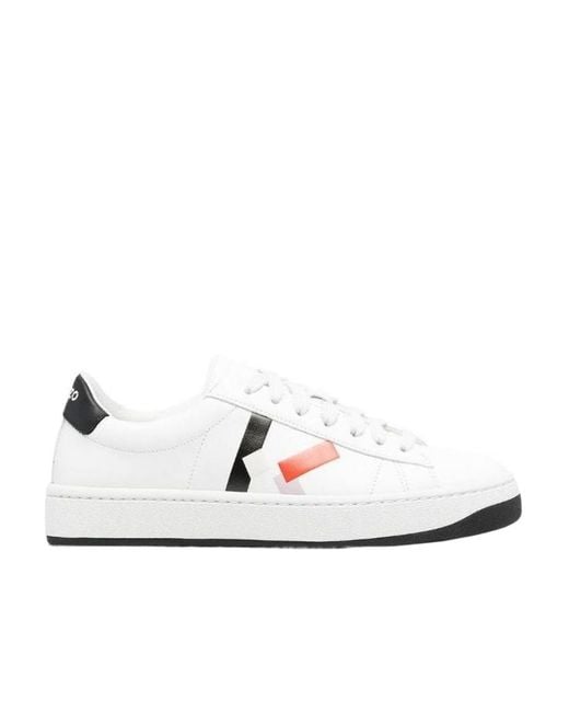 KENZO White Kourt K Logo Sneakers