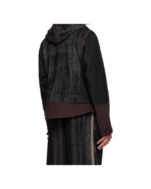 Kiko Kostadinov Black Estike Zipped Hooded Jacket for men