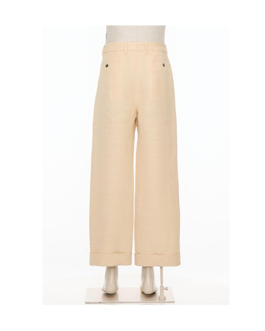 Valentino Natural Pleat Detailed Straight Leg Pants for men