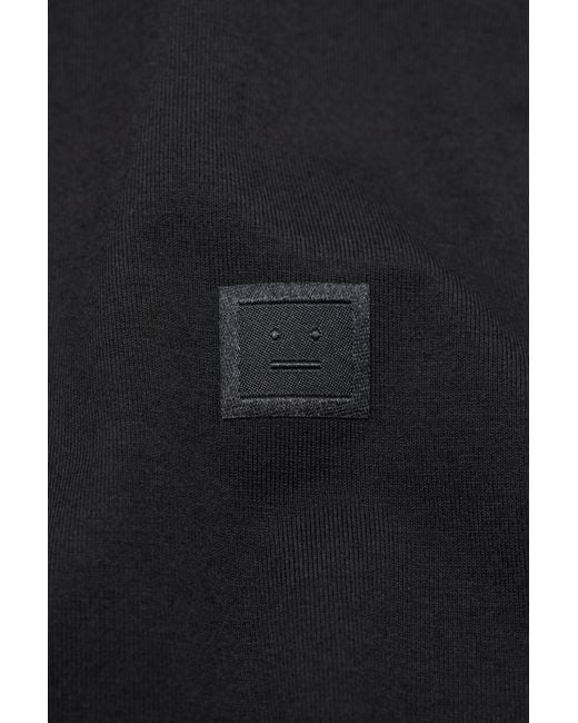 Acne Black Regular Fit T-Shirt for men