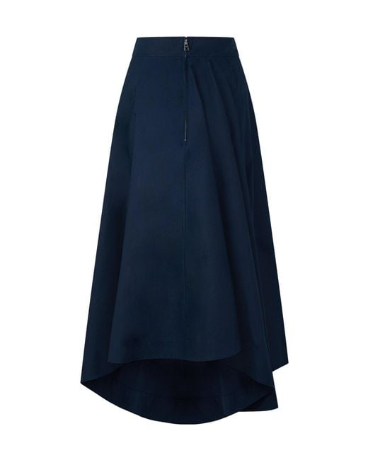 Givenchy Blue Solid Color Midi Skirt