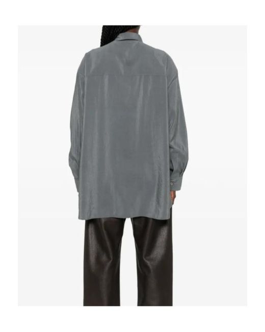 Lemaire Gray Point-Collar Shirt