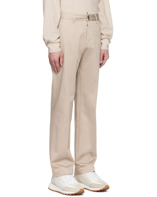 AMI Gray Mid-Rise Cropped Trousers for men