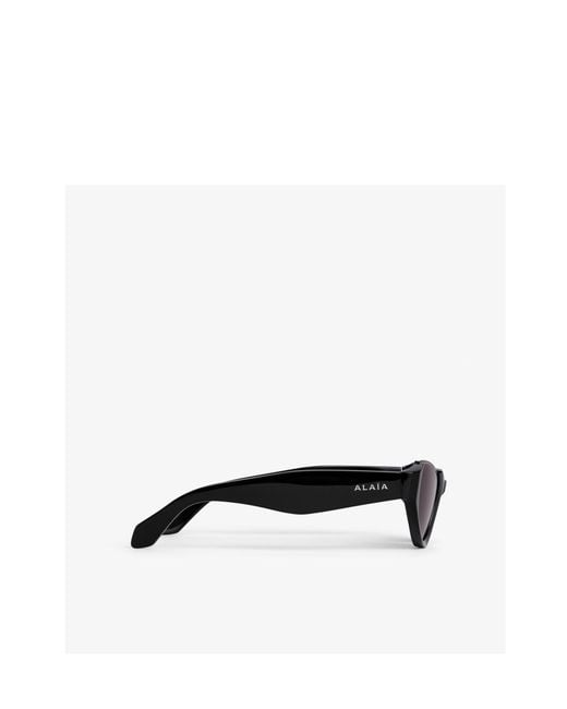 Alaïa White Alaïa Cat-Eye Frame Sunglasses