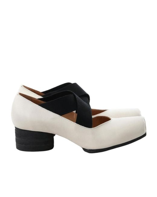 Uma Wang Black Square-Toe Ballet Flats