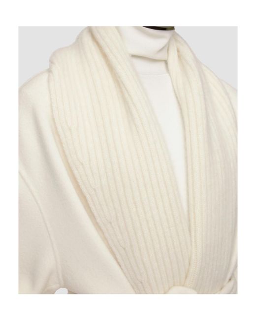 Joseph White Rica Double Face Cashmere Coat