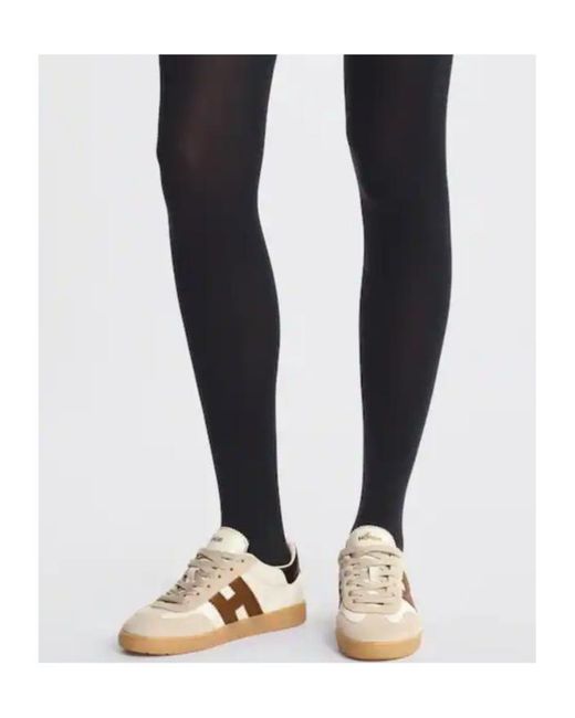 Hogan Brown Cool Side H Patch Sneakers