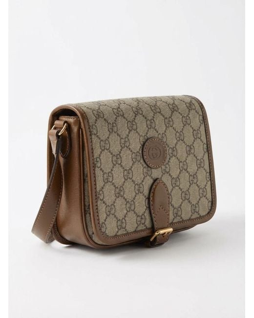 Gucci Brown Gg Supreme Fabric Crossbody Bag for men
