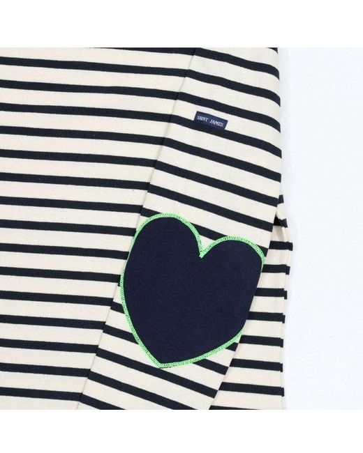 Saint James White Striped T-Shirt